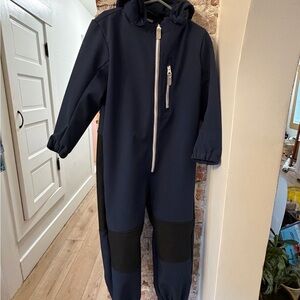 Reima Kids Navy Blue Hooded Jumpsuit Snow/ Rain